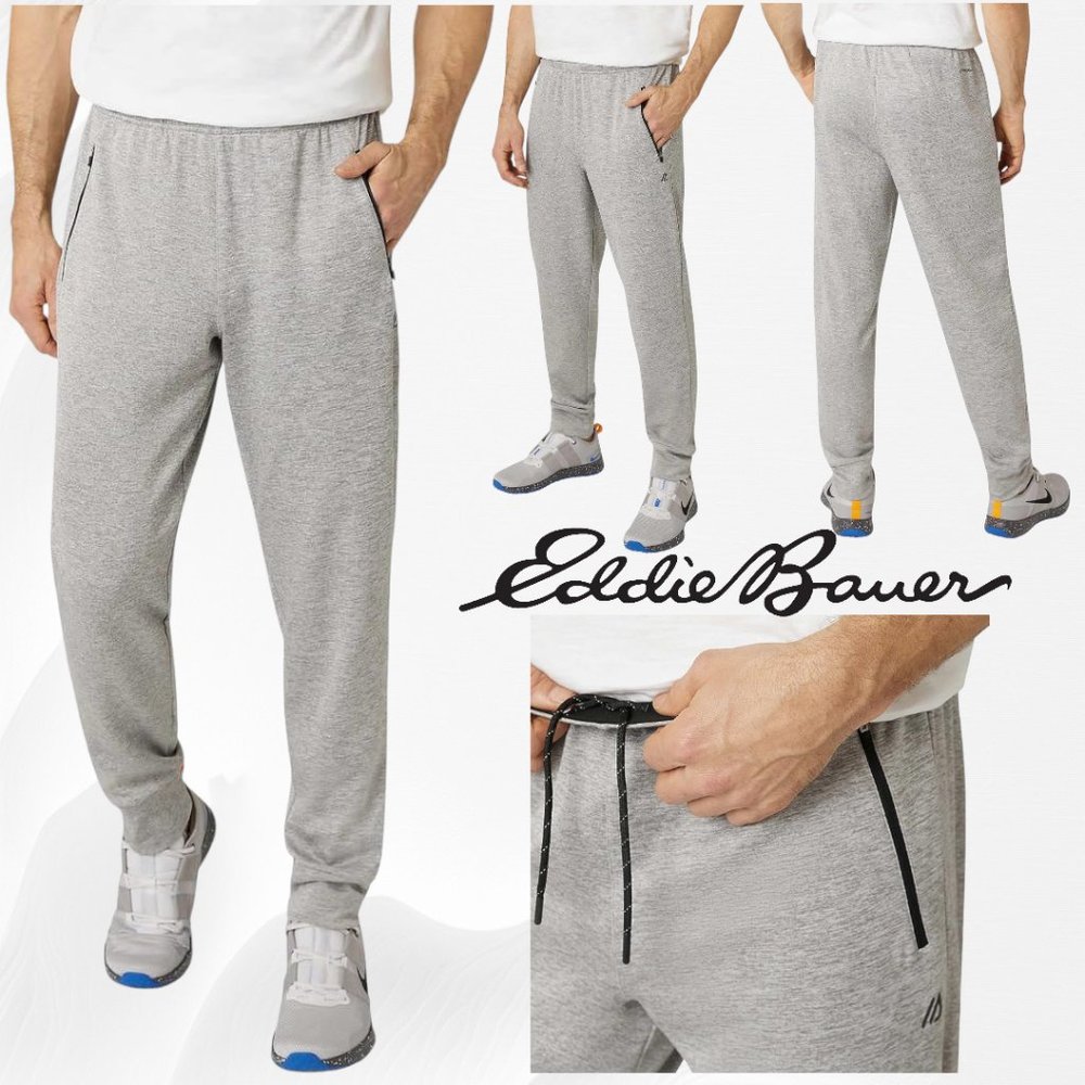 Eddie Bauer Mens Motion Stretch Wicking Performance Jogger Gray XXL